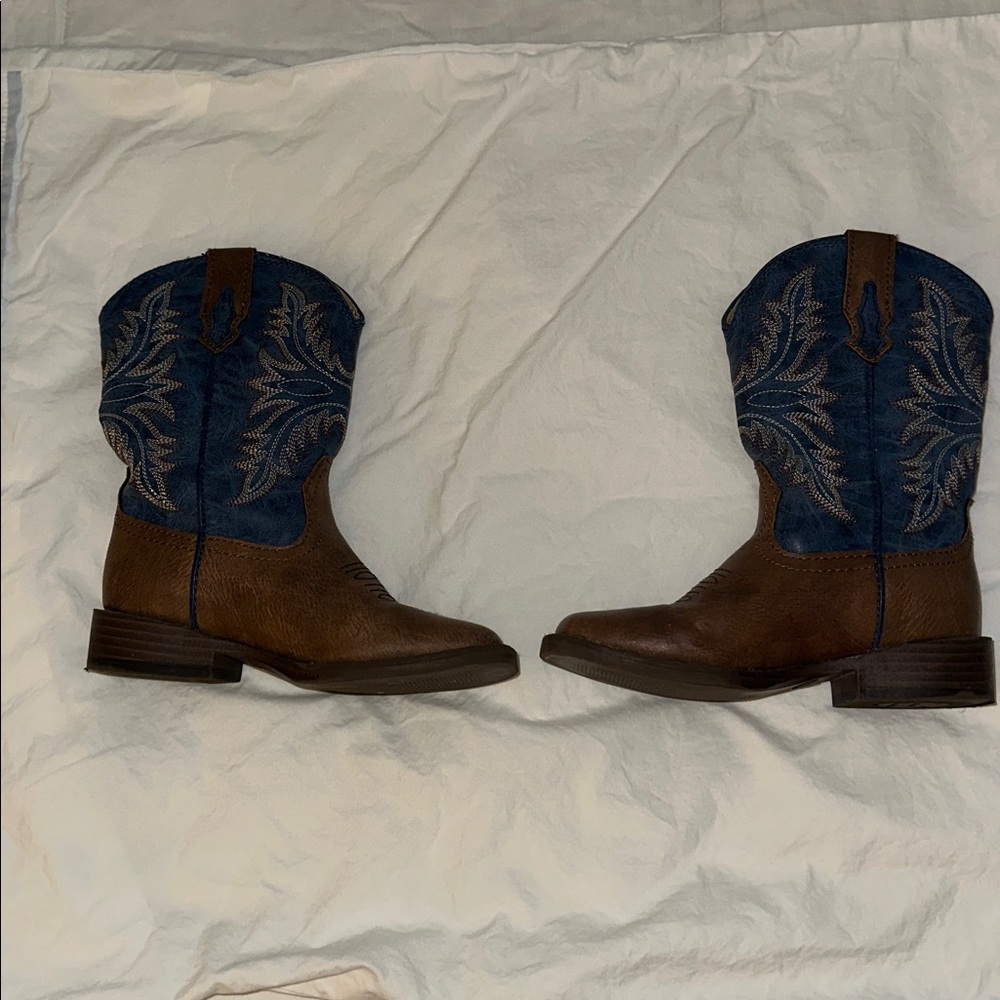 Roper Kids Boots in Blue and Brown